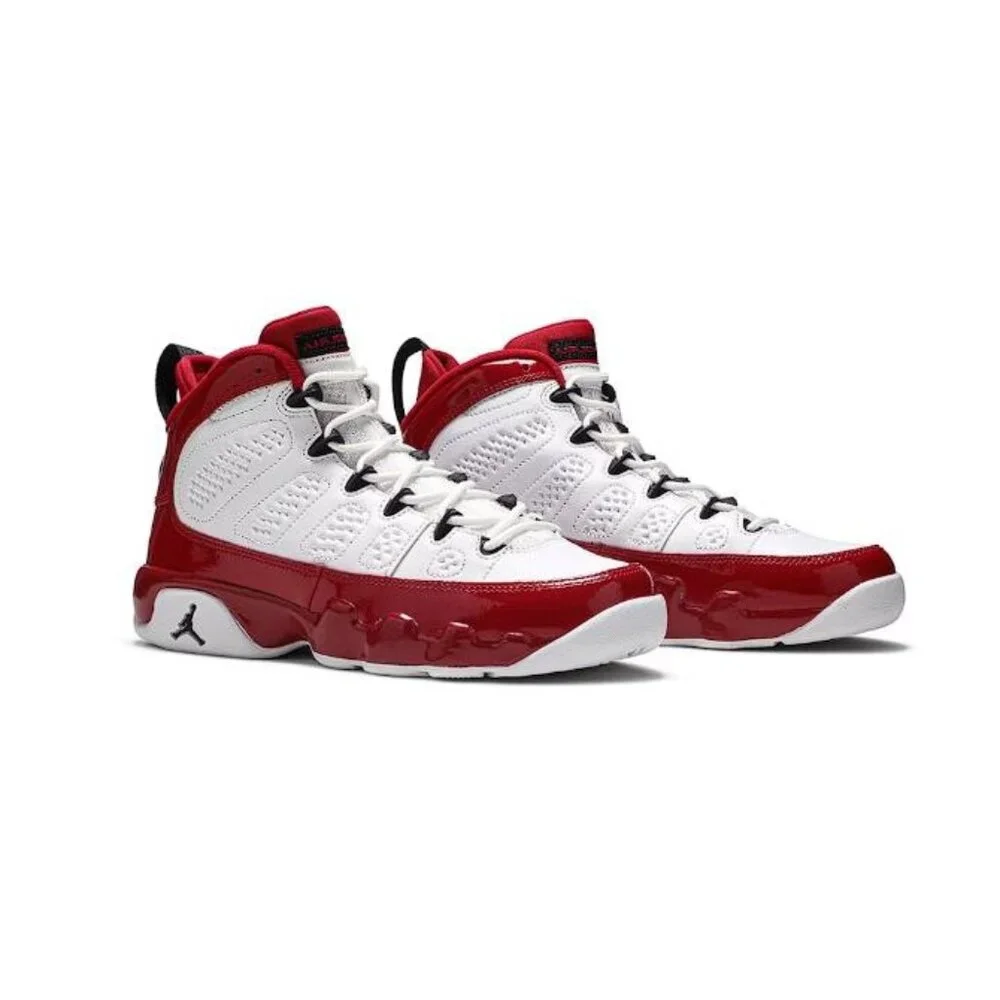 NIKE Kid's Jordan 9 Retro White Gym Red (PS) Size 12C - Picture 3 of 11